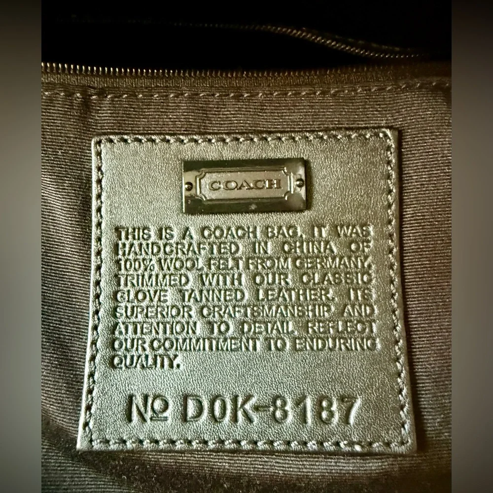 Vintage Coach Handbag German Wool Mini Turnlock Y2K 2000 - Picture 4 of 13